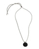 Ashley Gold | Gray Suede And Spinel Pendant Necklace