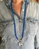 Jaimie Nicole | Blue Onyx with Silver Quartz Teardrop Necklace