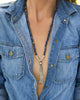 Jaimie Nicole | Blue Sodalite Beaded Silver Tassel Necklace