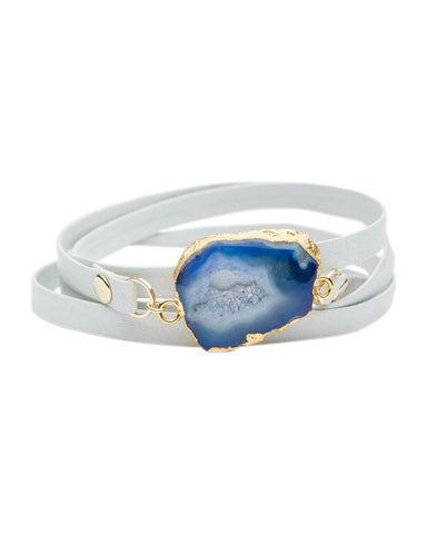 white leather wrap bracelet bungalow 33
