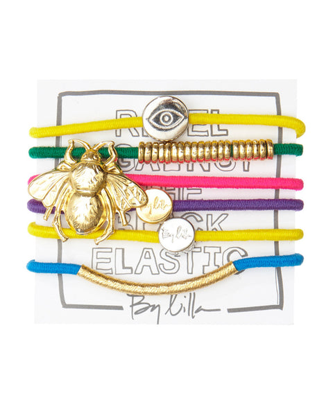 by lilla hair tie bracelet set neon