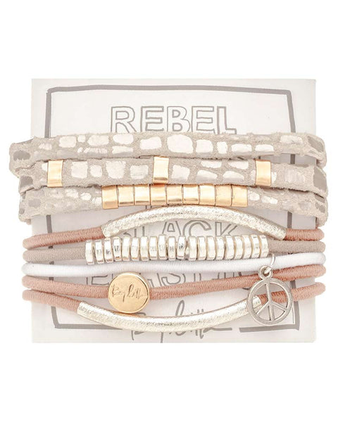 cream hair band bracelet set by lilla