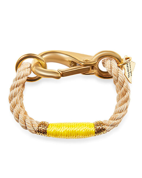 beige and yellow rope bracelet from maine