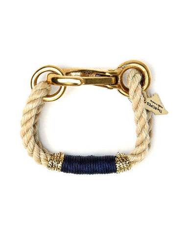 natural ropes maine with navy and gold