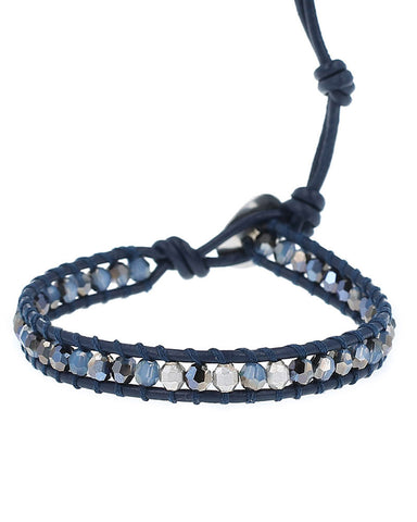 sky blue mix single wrap bracelet chan luu
