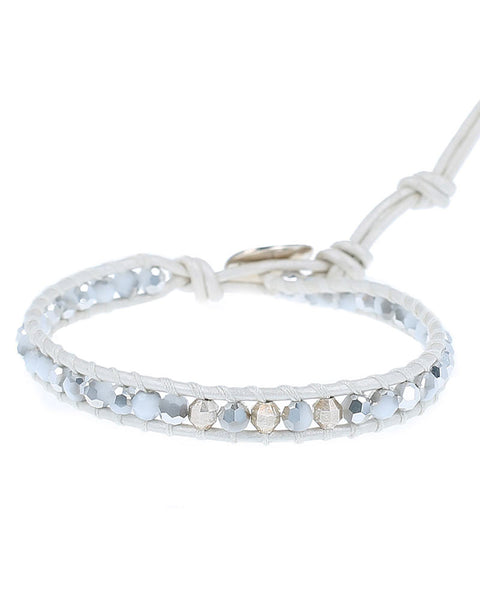 Chan Luu White Alabaster Wrap Bracelet