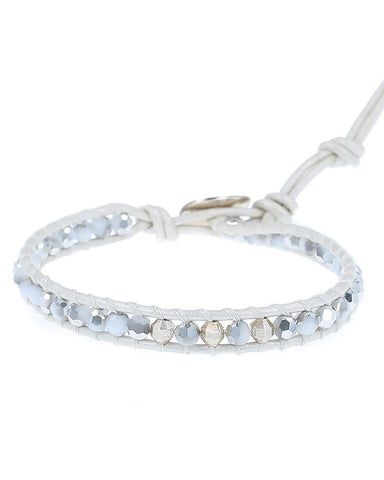 Chan Luu White Alabaster Wrap Bracelet