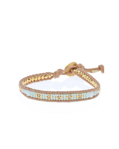 chan luu amazonite beige wrap bracelet