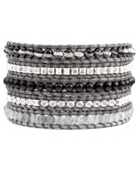 Chan Luu Black and Grey Bracelet Wrap