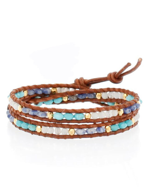 Chan Luu | Blue Mix Natural Wrap Bracelet