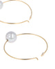 Chan Luu | Grey Floating Pearl Hoop Earrings