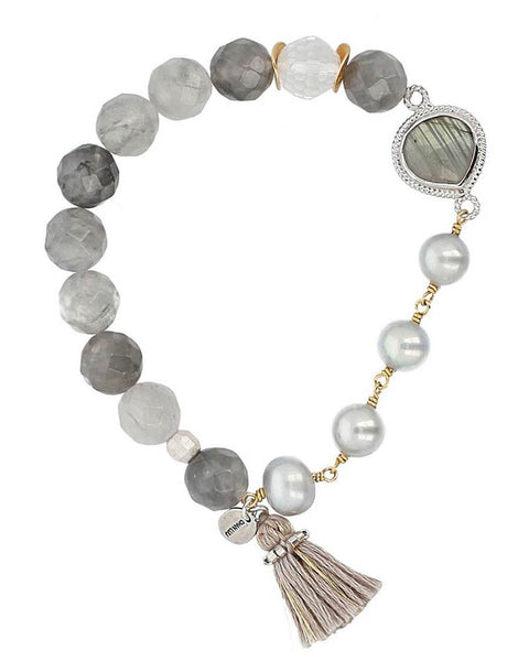 designer chan luu grey peal bracelet 