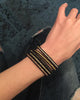 Chan Luu | Multi Nugget Sectioned Black Leather Wrap Bracelet