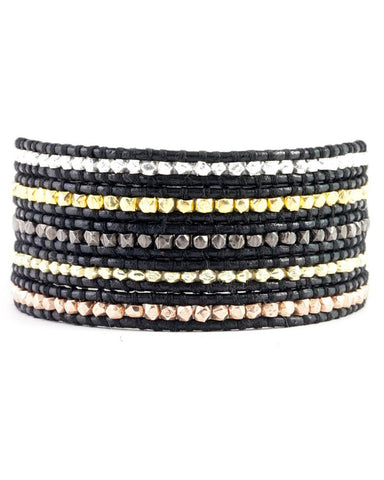 Black Multi Wrap Leather Bracelet Chan Luu