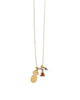 chan luu designer skinny necklace pinapple charm gold
