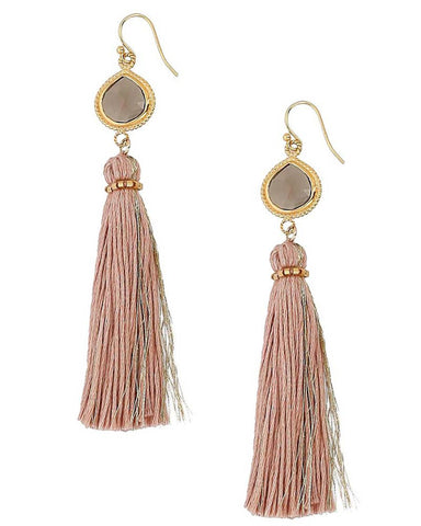 Chan Luu | Pink Mix Tassel Earrings