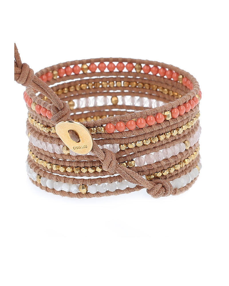 Chan Luu | Salmon Mix Wrap Bracelet – Online Jewelry Boutique