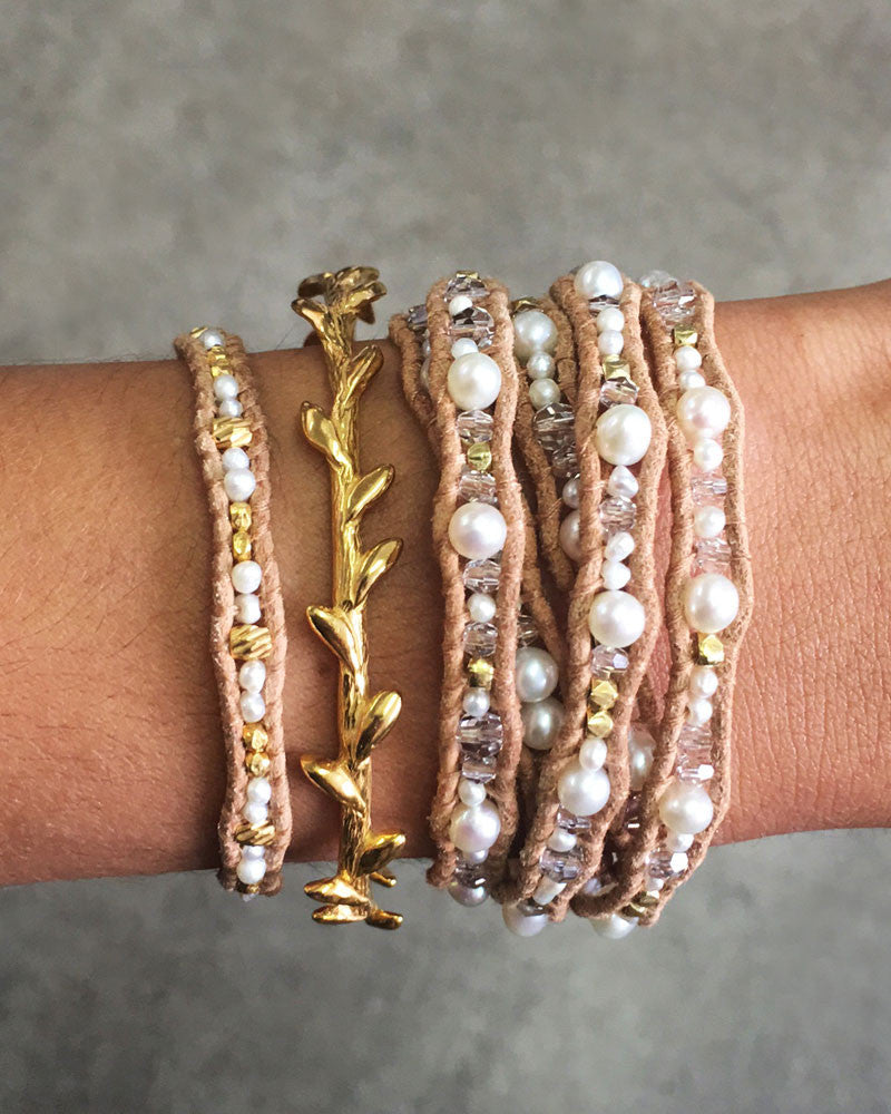 Chan Luu | White Mixed Crystal Bracelet Set – Online Jewelry Boutique