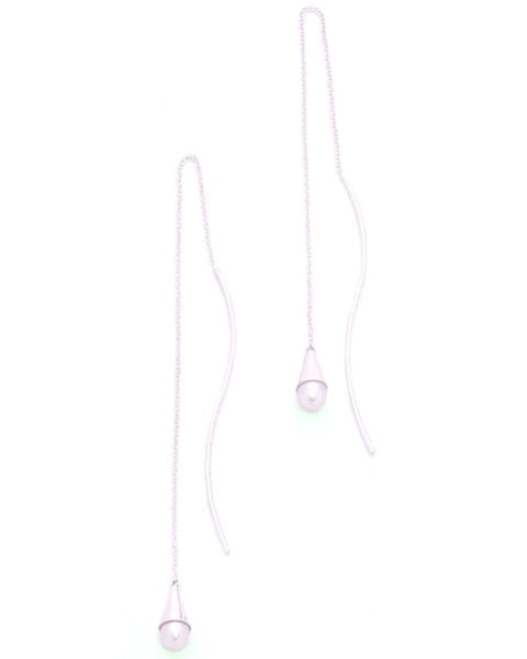 Chan Luu White Pearl Drop Earrings