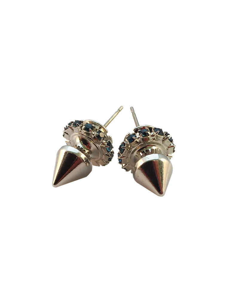 Courtney Lee Collection Earrings Silver Sapphire