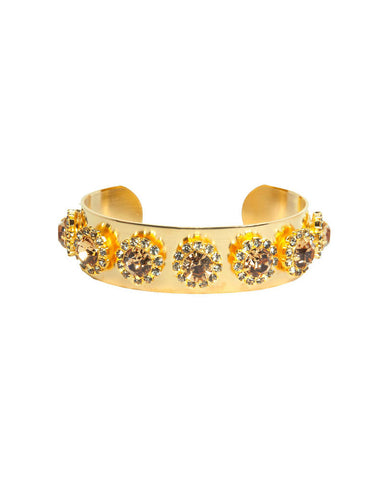 Courtney Lee Collection Mia Cuff Gold Swarovski