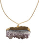 Crave Salt | Amethyst Chunk Gold Pendant Necklace