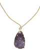 Crave Salt | Natural Amethyst Gold Pendant Necklace