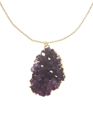 Crave Salt Small Amethyst Charm Necklace