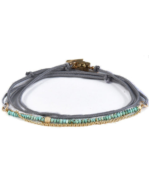 dafne dark grey blue beads