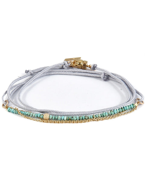 dafne blue and aqua beaded bracelet