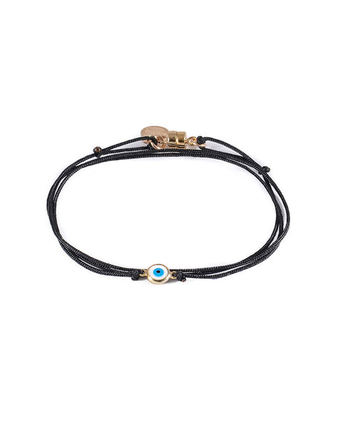 Dafne Lucky Eye Black Wrap Bracelet