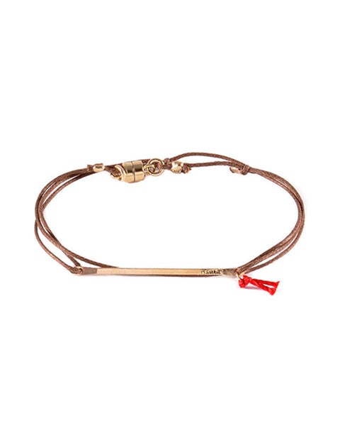 Dafne Lucky Barre Wrap Bracelet Taupe