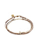 Dafne | Pave Cross Wrap Bracelet Taupe