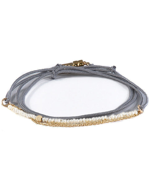 dafne dark grey pearl bracelet