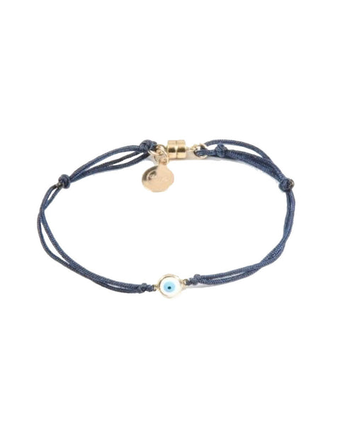 navy dafne evil eye bracelet enamel