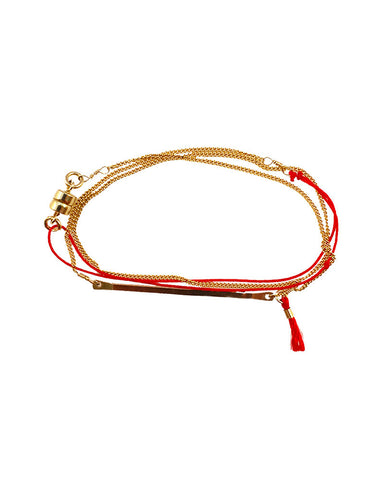 Dafne Lucky Barre Adjustable Wrap Chain Bracelet 