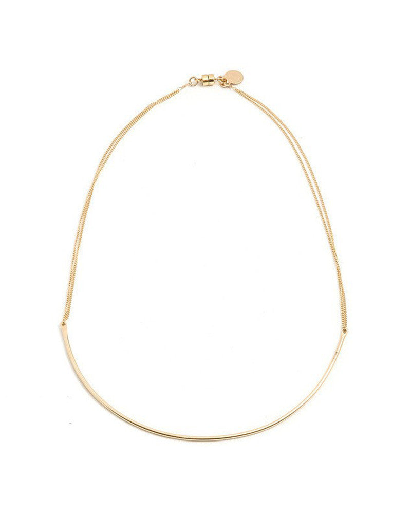 Dafne Classic Arch Gold Chain Necklace