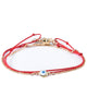 Dafne | Red Wrap Enamel Evil Eye with Chain Bracelet
