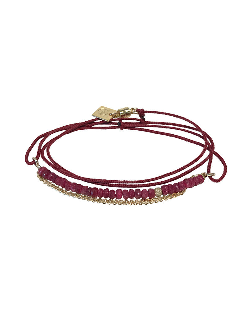 Fancy Purple Bohemian Leather Wrap Bracelet | Treasure Jewelry