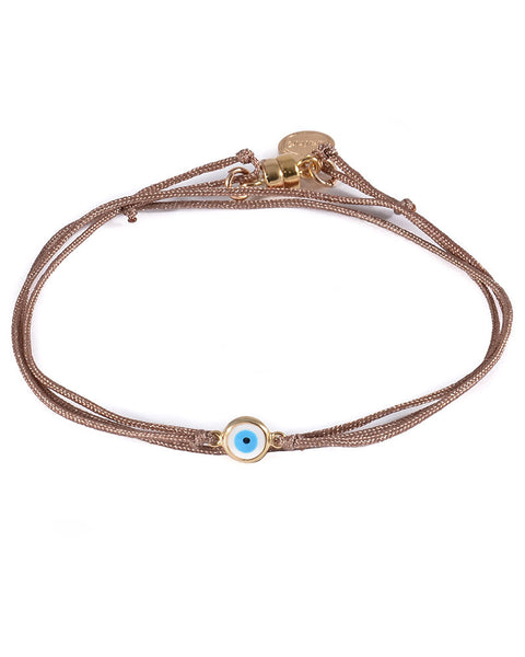 Taupe Evil Eye Enamel Bracelet