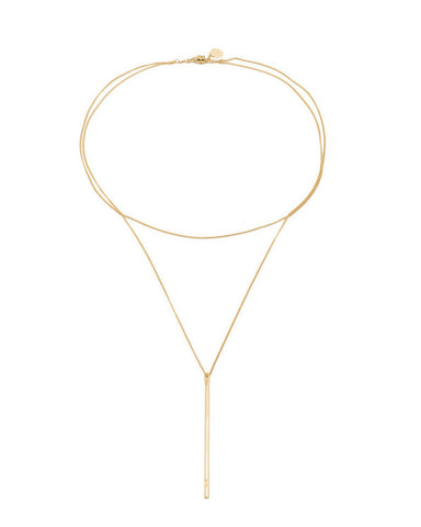 Dafne Vertical Barre Chain Necklace 