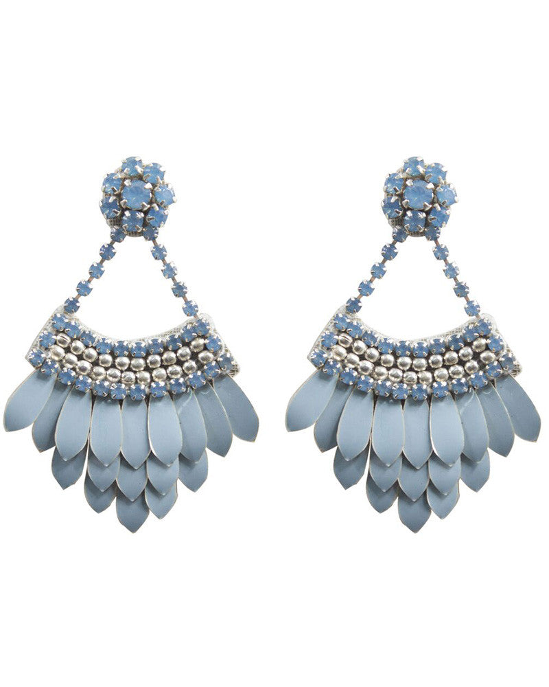 Tamsin blue elegant nice cute earrings for women by designer Deepa Gurnani