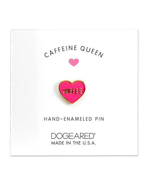 little pink heart coffee pin