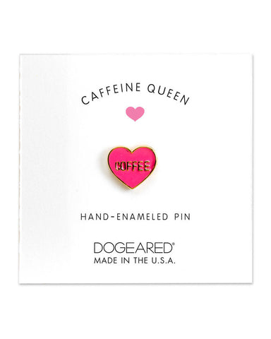 little pink heart coffee pin