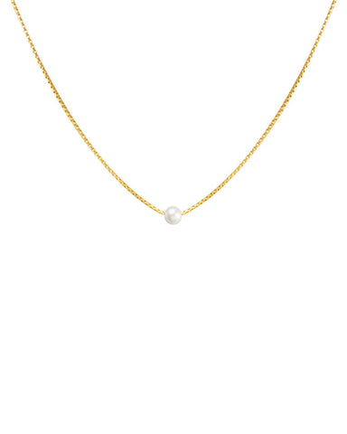 gold necklace with pearl dogeared