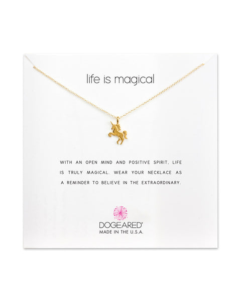 gold necklace unicorn pretty cute dogeared designer