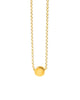 dogeared gold circle charm necklace