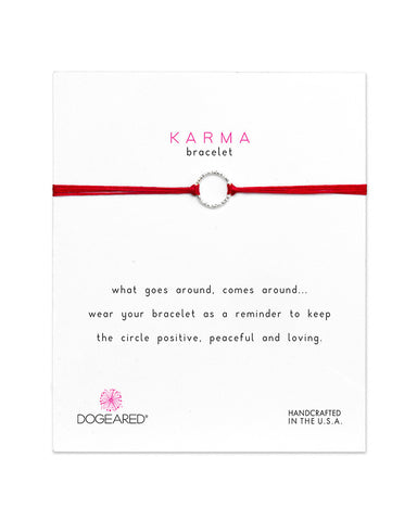 red karma bracelets dogeared with silver ring