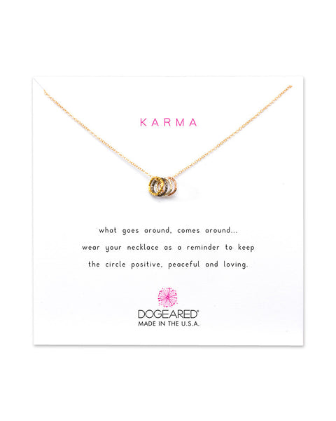 dogeared karma goes around comes around necklace