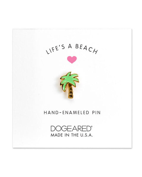 little palm enamel pin